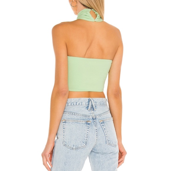 Amelie Green Wrap Halter Top Superdown Revolve - Picture 2 of 4